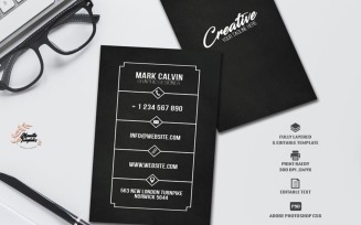 Elegant Black Business Card - Corporate Identity Template