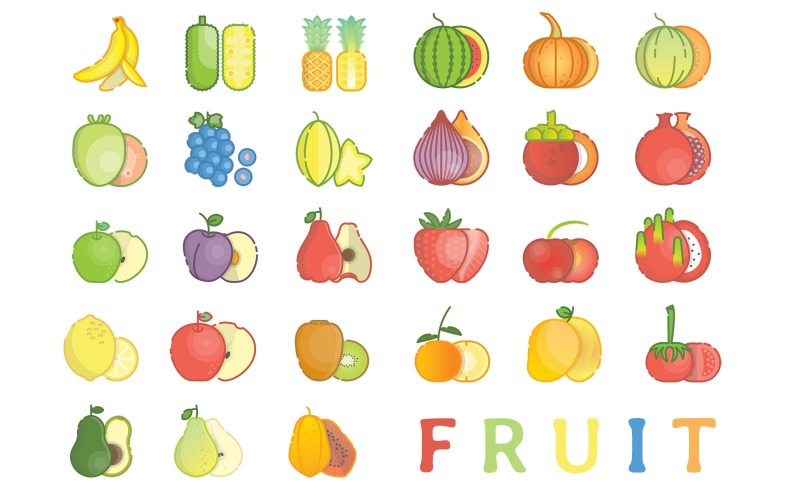 Fruit Iconset Template Icon Set