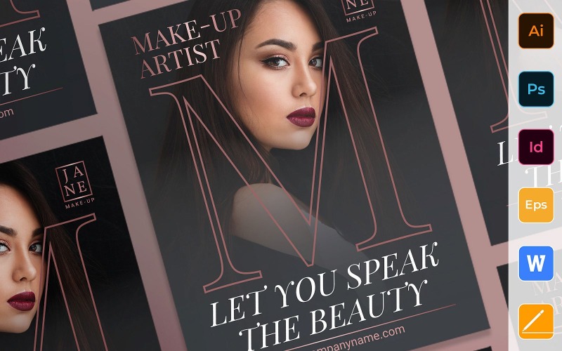 Professional Makeup Artist Poster Corporate identity template Corporate Identity