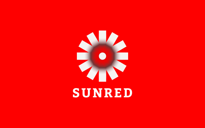 Red Sun Logo Logo Template