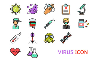 Virus Outbreak Iconset Template