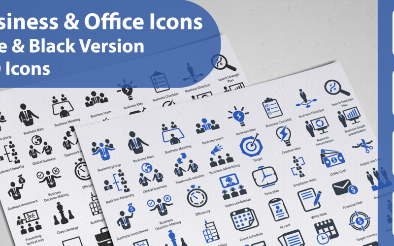 Business and Office Iconset template Icon Set