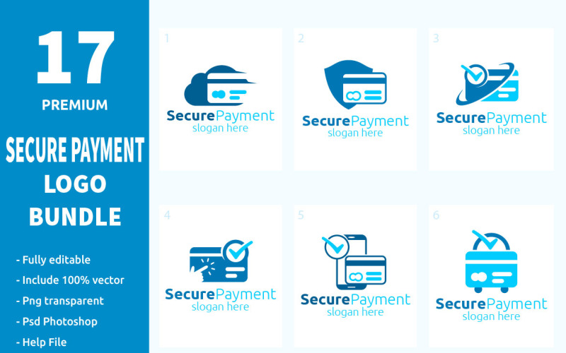 17 Secure Payment Logo Bundle Logo Template