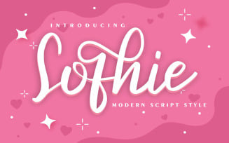 Sofhie | Modern Script Style Font