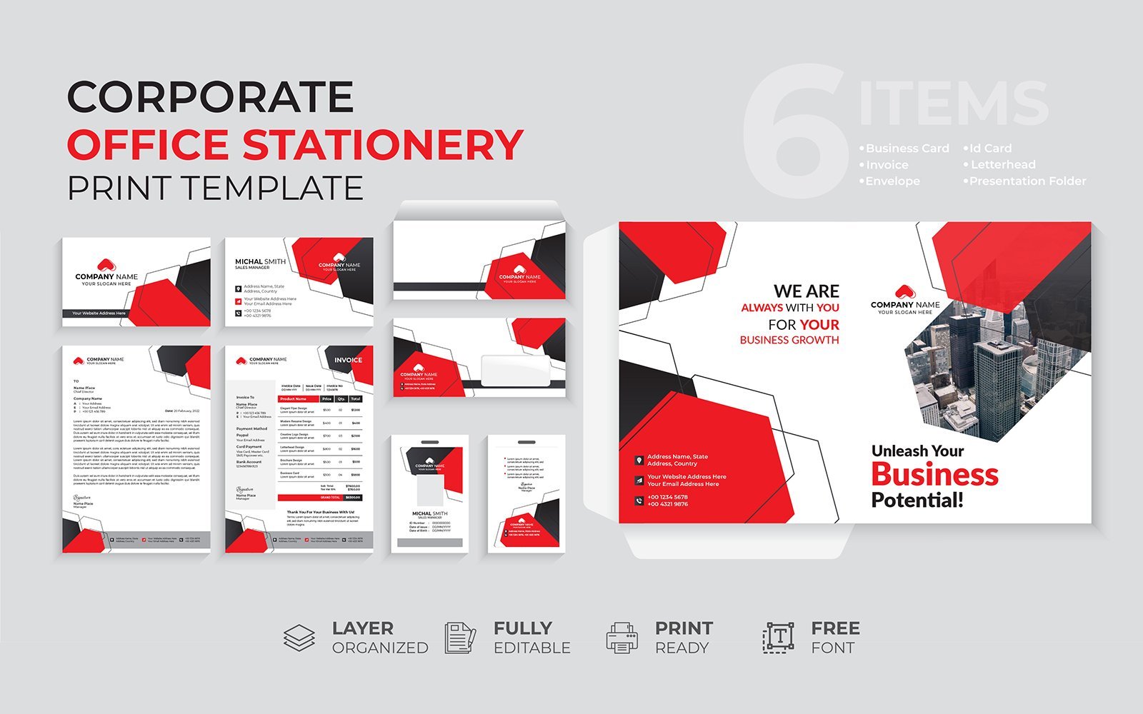 Template #172749 Corporate Stationery Webdesign Template - Logo template Preview