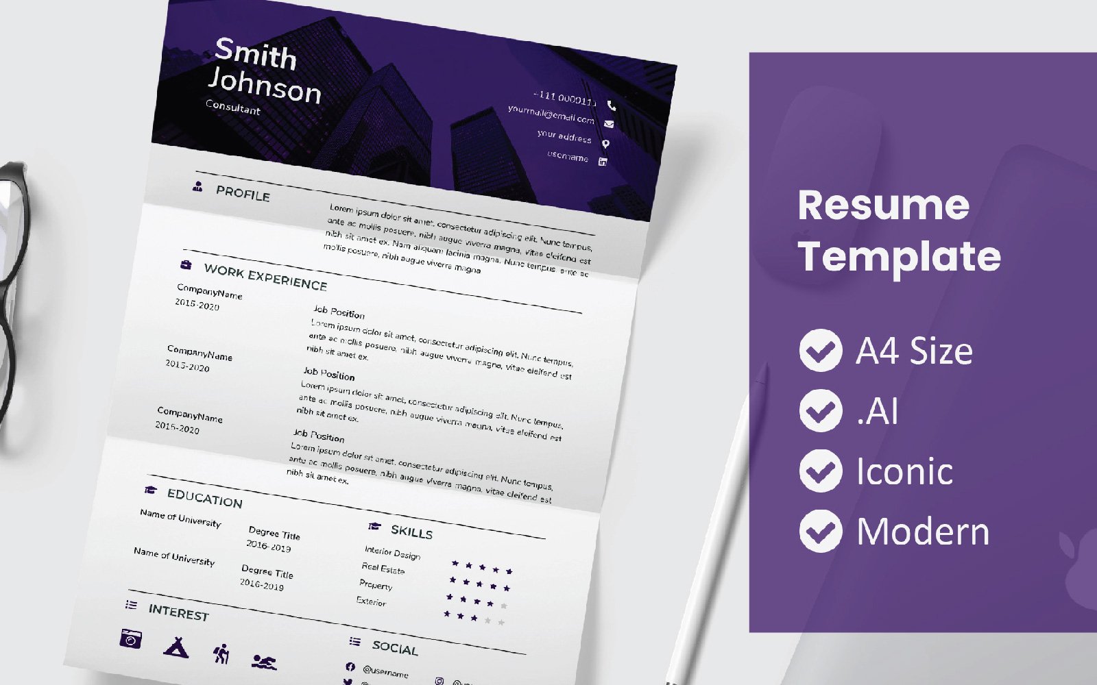 Kit Graphique #172787 Resume Template Divers Modles Web - Logo template Preview