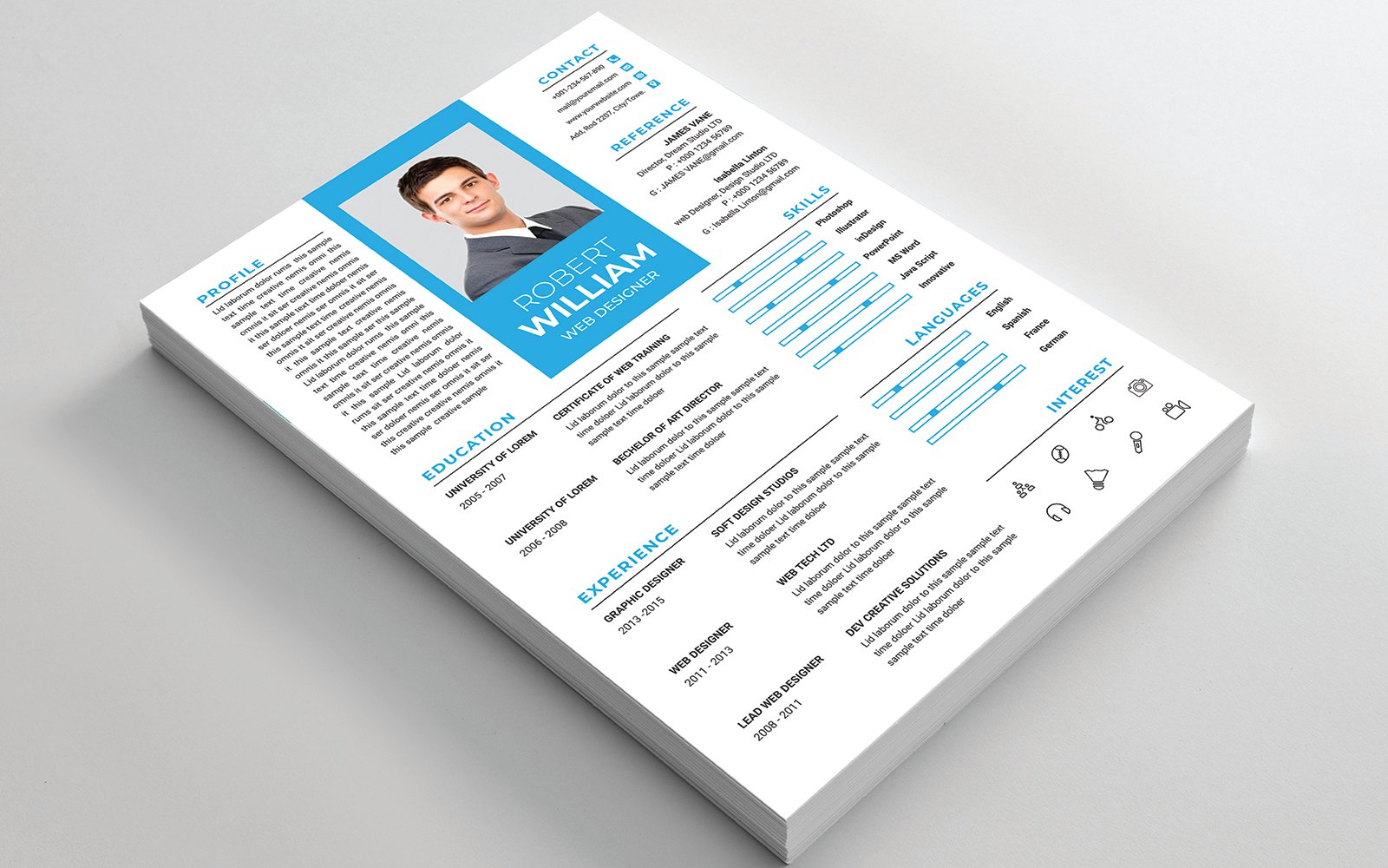 Template #172789 Resumeclean Cvcover Webdesign Template - Logo template Preview