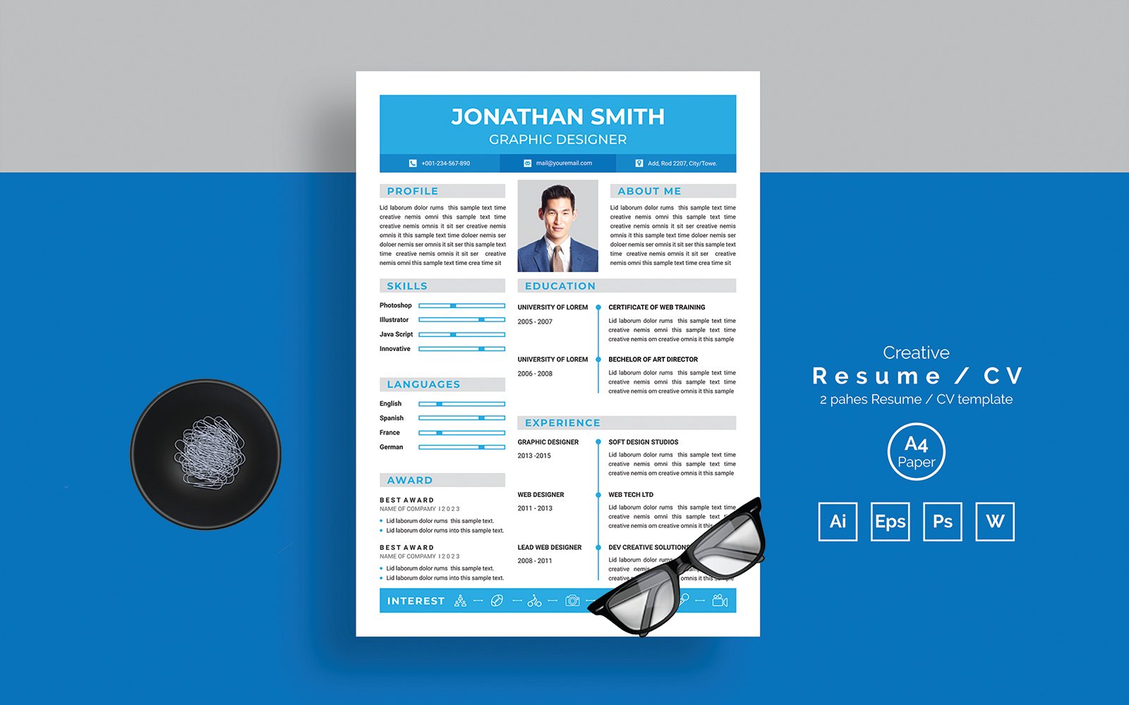 Kit Graphique #172791 R�sum� Propre Web Design - Logo template Preview