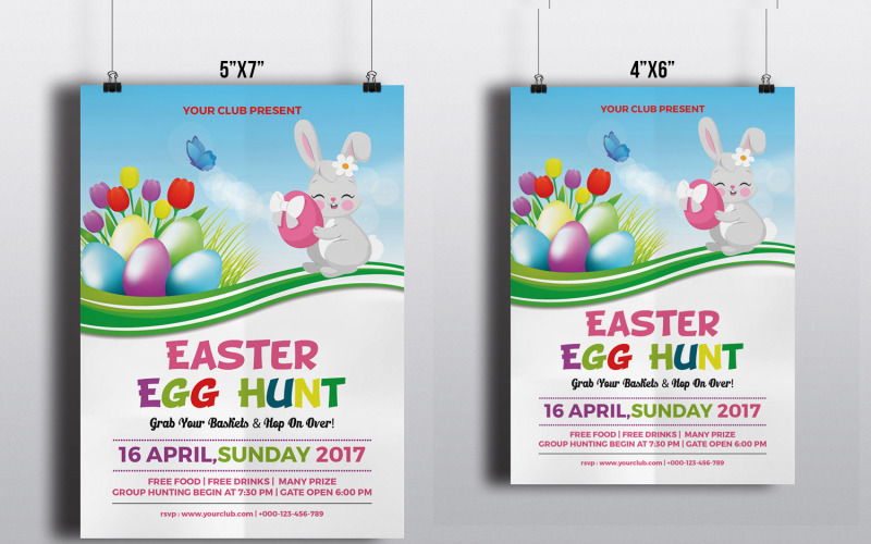 Easter Party Flyer Corporate Identity template
