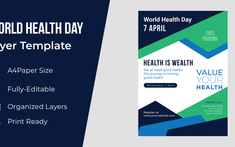 Greeting Card World Health Day Corporate Identity
