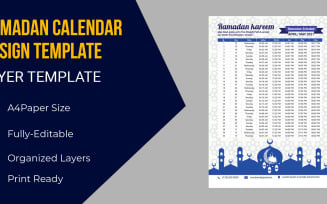 Ramadan Kareem Month 2021 Calendar English Dates & Time