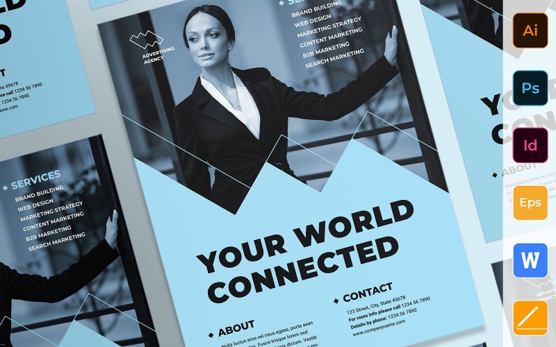 Professional Advertising Consultant Poster Corporate Template Corporate Identity