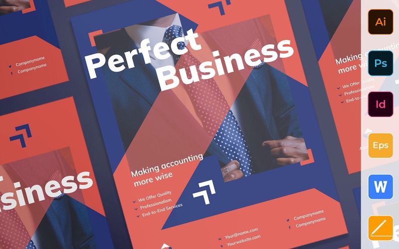 Ready-to-Use Accountancy Firm Poster Corporate Template Corporate Identity