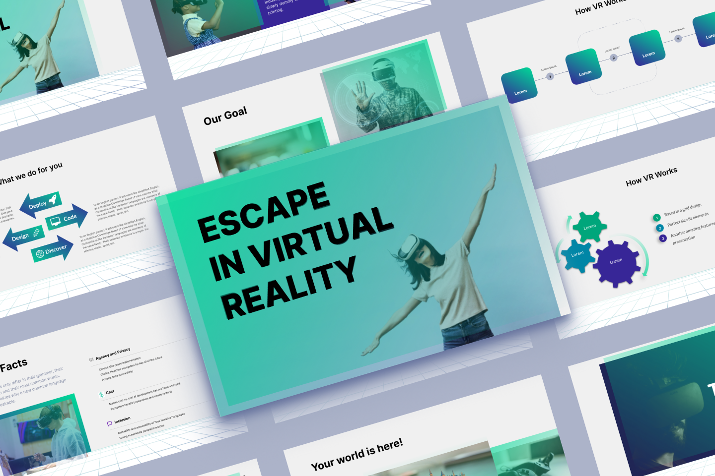 VRTech - Virtual Reality/Tehnology Google Slides Template