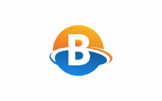 B circle abstrac Logo Template
