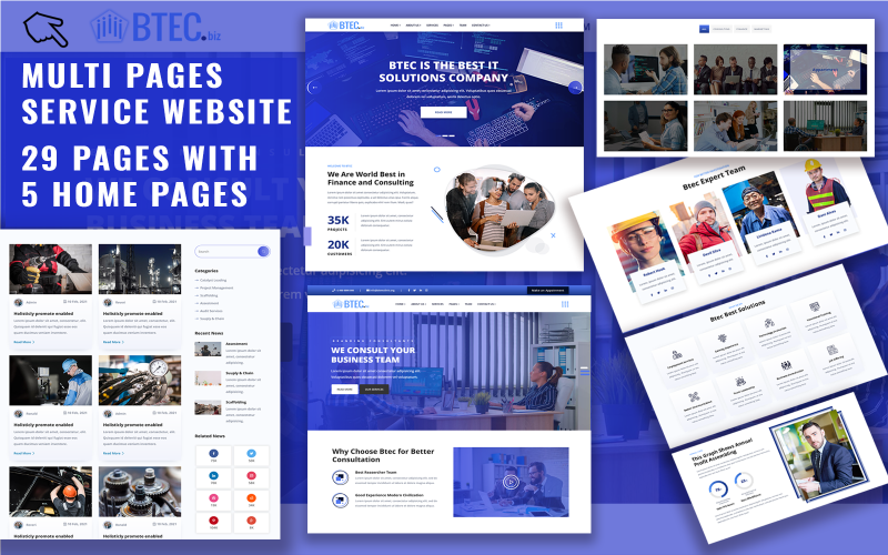 Btec - Business and Agency HTML5 Templates Website Template