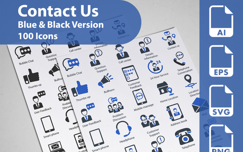 Contact Us Iconset template Icon Set