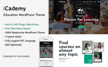 iCademy - Education WordPress Theme.