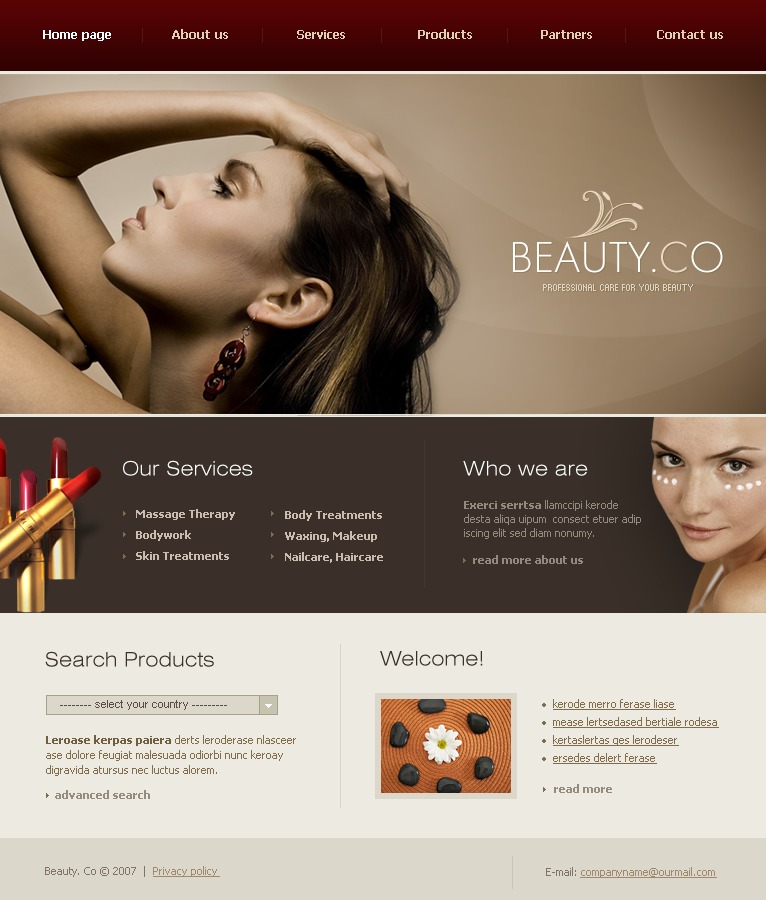 Beauty Salon Website Template 17391