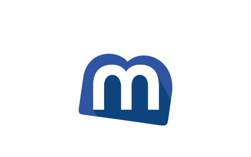 Blue Letter BM Logo Template