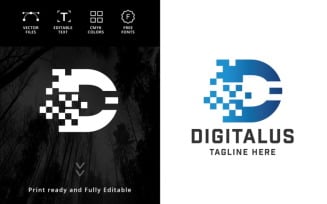Digitalus Letter D Logo Template