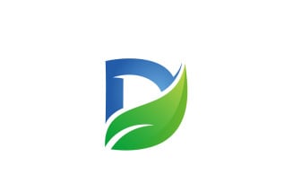 Leaf Letter D Logo Template