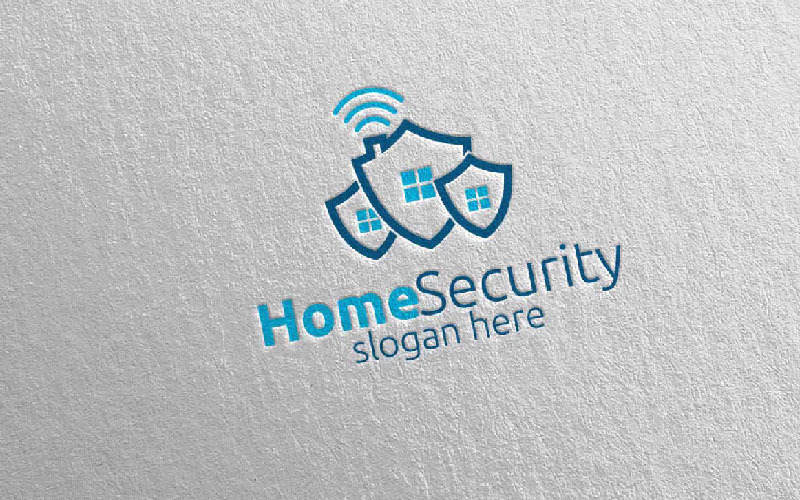 Shield Home Security Logo template Logo Template