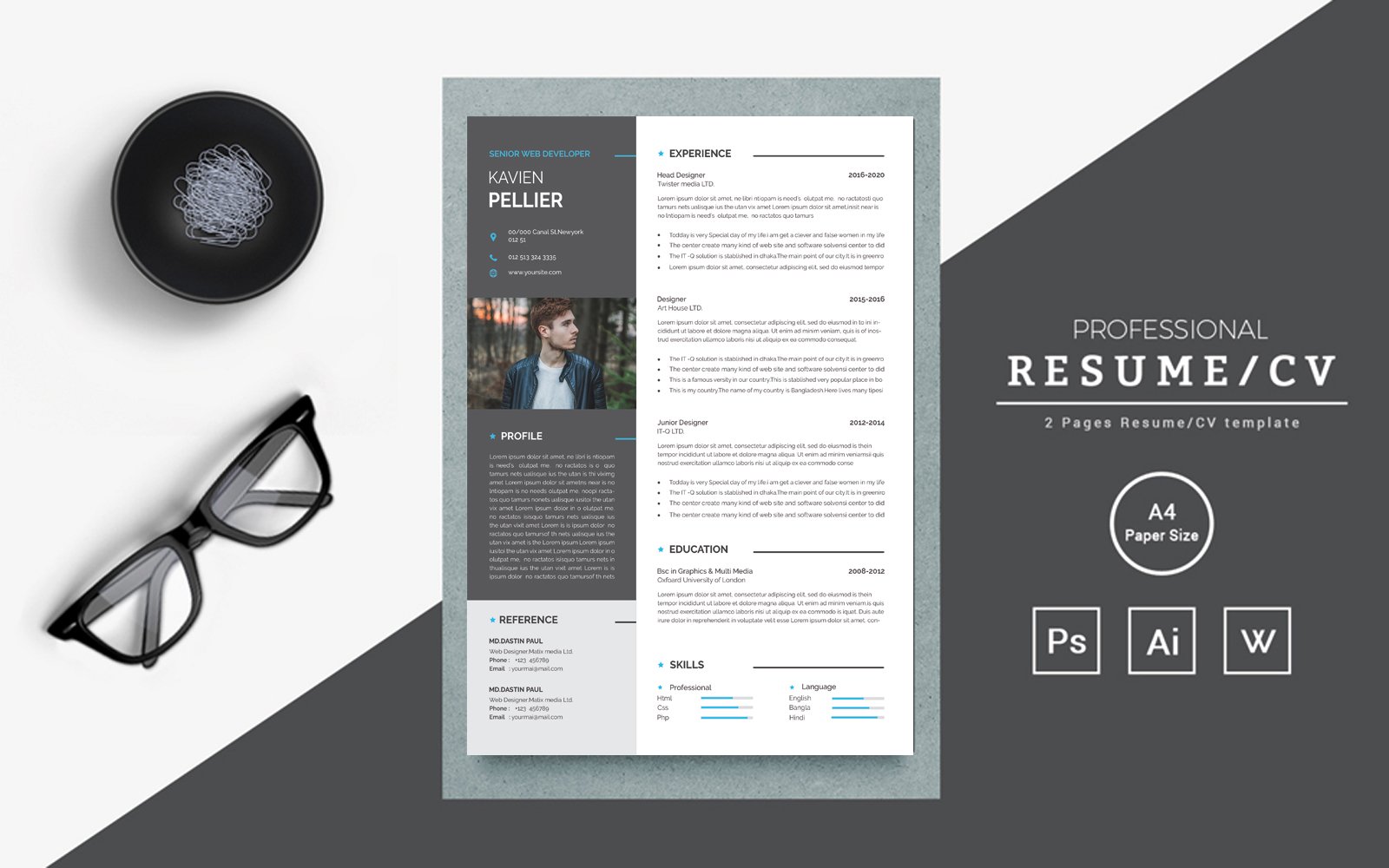 Kit Graphique #173106 Resume Cover Divers Modles Web - Logo template Preview