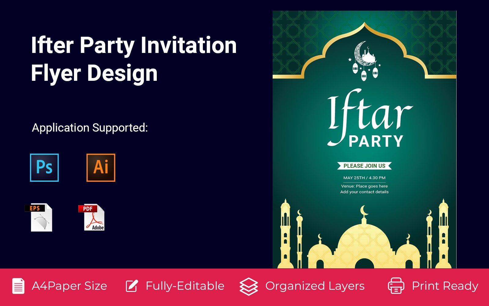 Template #173155 Background Ramadan Webdesign Template - Logo template Preview