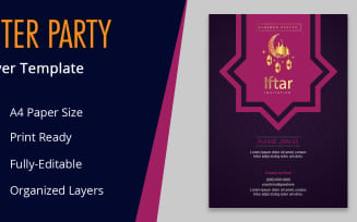 Iftar Party Celebration Banner Corporate Identity Design
