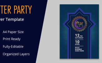Iftar Party Celebration Flyer Design Corporate Identity Template
