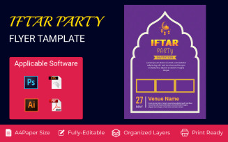 Iftar Party Celebration, Invitation Poster Corporate Identity Design