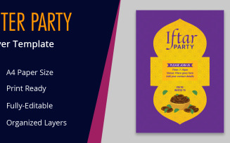 Iftar Party Invitation Banner Corporate Identity Design