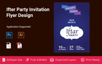Muharram Ifter Party Invitation Banner Corporate Identity Design