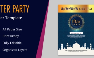 Ramadan Flyer Design for Ifter Party Corporate Identity Template