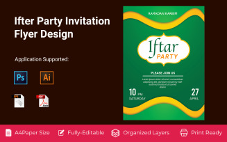 Ramadan Food Ifter Party Invitation Flyer Corporate Identity Design