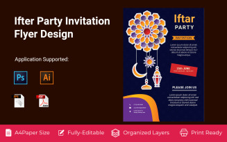 Vector Ifter Party Invitation Party Flyer Corporate Identity Design