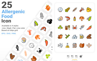 Allergenic Food Iconset template