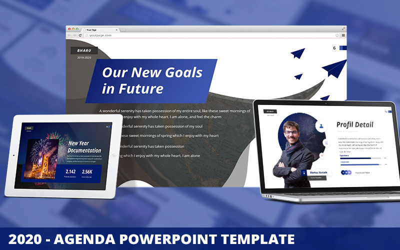 2020 - Agenda Powerpoint Template PowerPoint Template