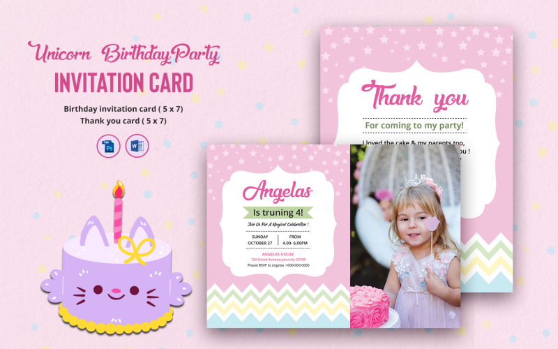 Birthday Party Invitation Corporate Identity Template