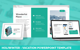 Holi Winter - Vacation PowerPoint Template