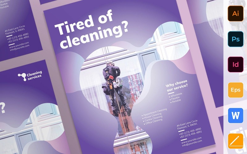 Professional Cleaning Service Poster Coporate Identity Template Corporate Identity