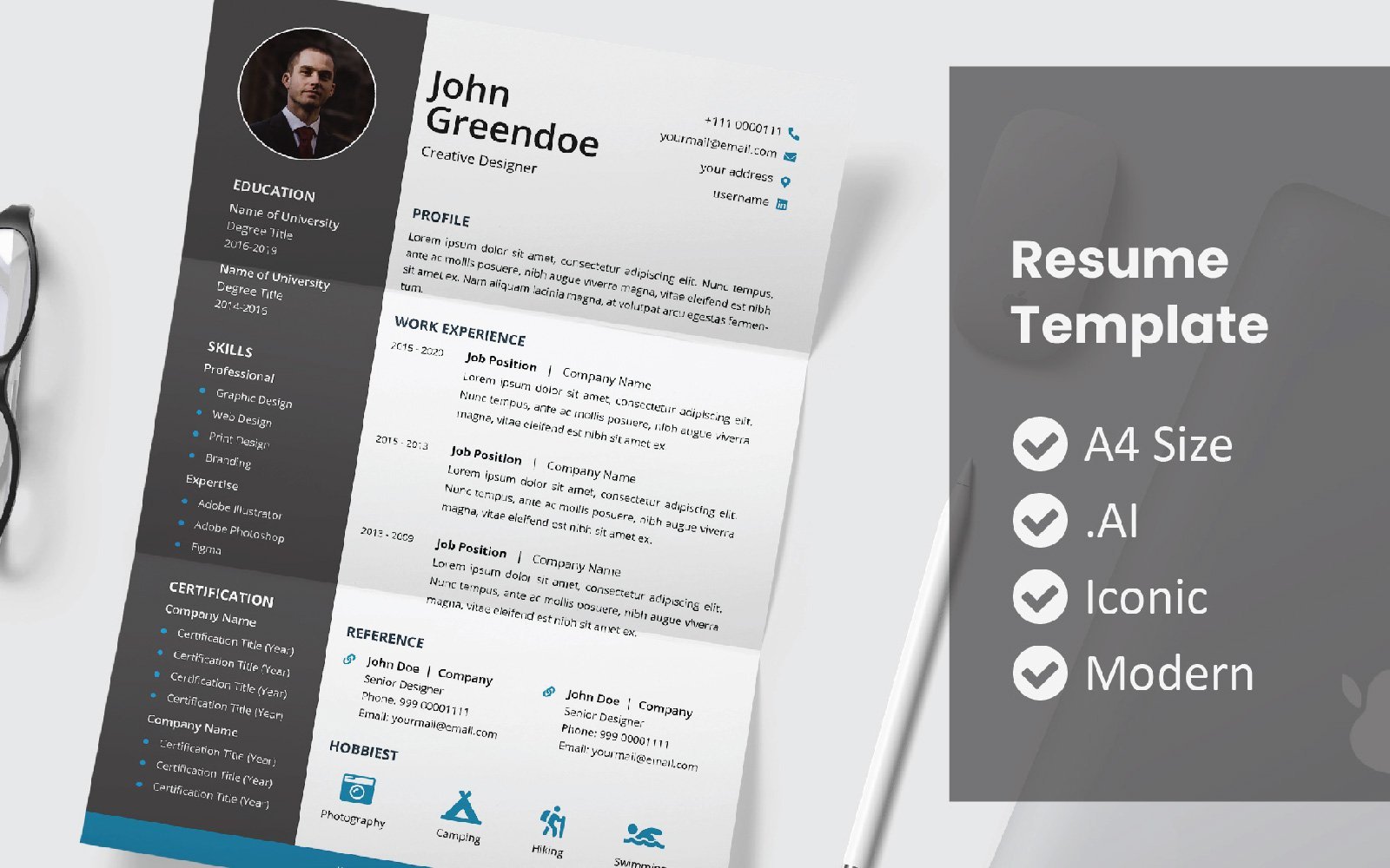 Kit Graphique #173423 Resume Template Divers Modles Web - Logo template Preview