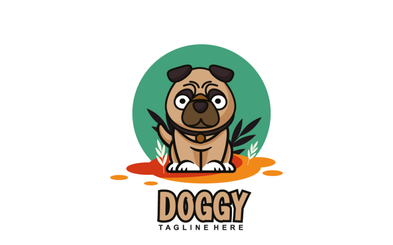 Pethouse Dog Logo Mascot Logo Template