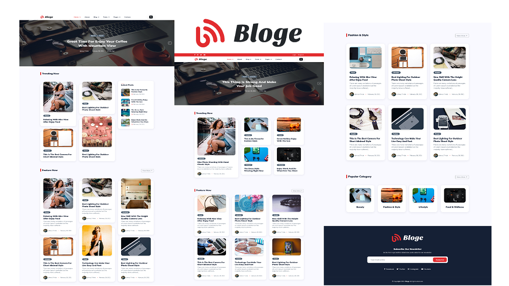 Bloge - Personal Blog HTML Website template