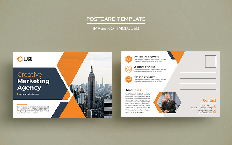 Agency Postcard Design Corporate Template Corporate Identity