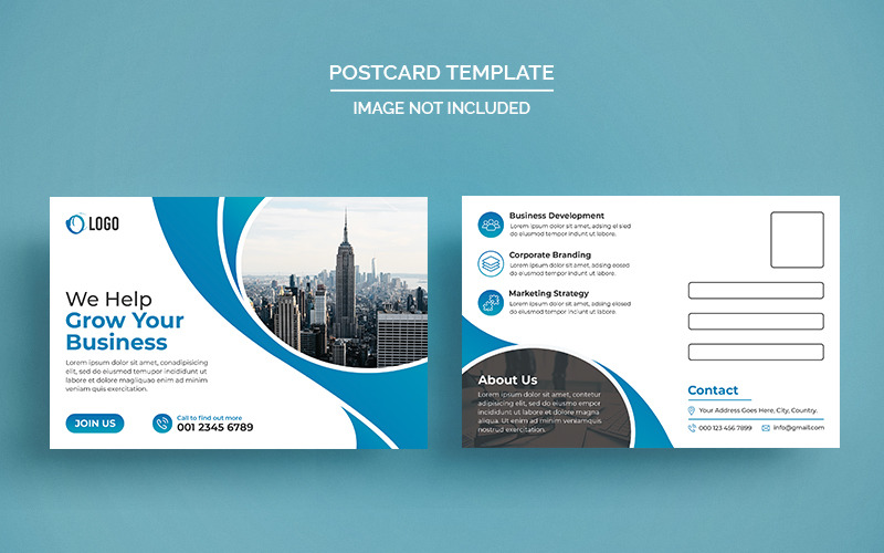 Business Postcard Design Corporate Template Corporate Identity