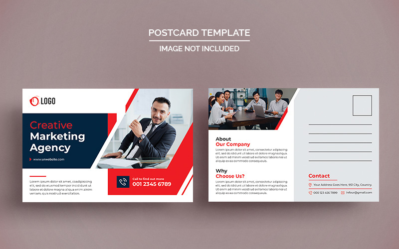 Creative Postcard Design Corporate Template Corporate Identity