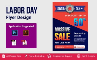 Labor Day Banner Set designs Corporate identity template