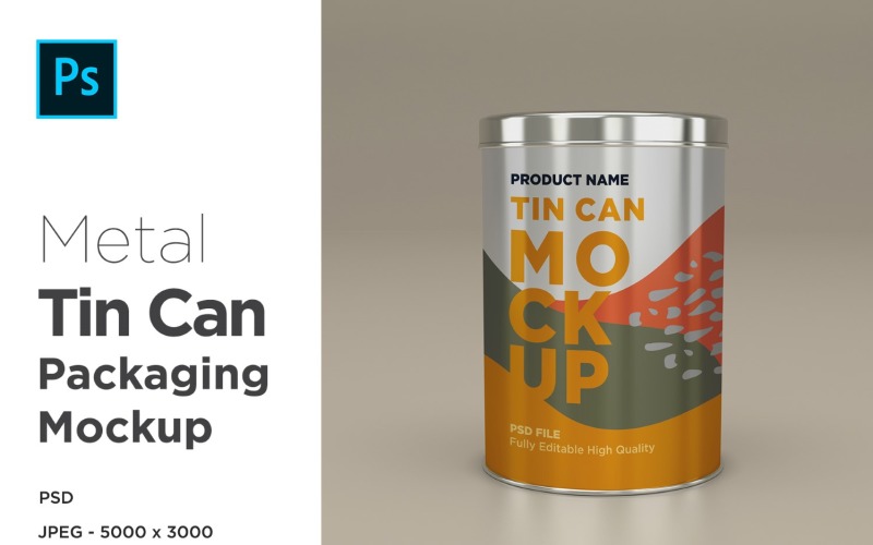 Long Tin Can Mockup 7 Product Mockup